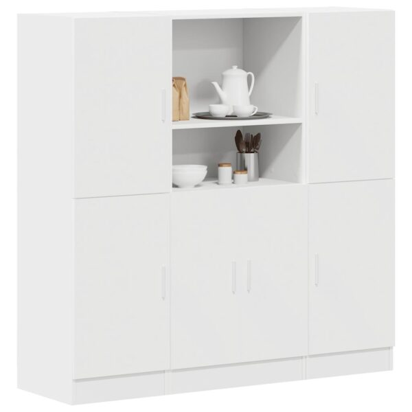 3 pcs armário de cozinha conjunto derivados de madeira branco