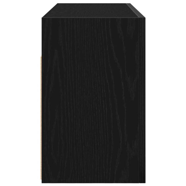 Armário parede p/ casa banho 80x25x40 cm deriv. madeira preto - Image 5