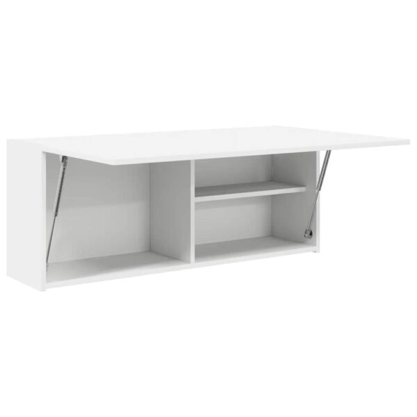 Armário parede p/ casa banho 100x25x40 cm deriv. madeira branco - Image 3