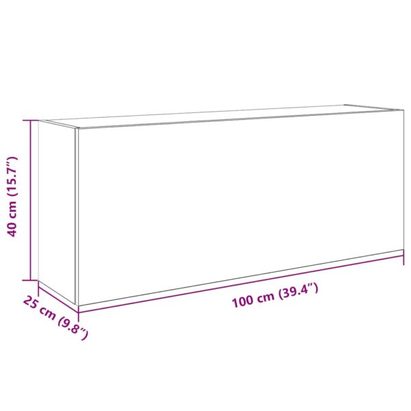 Armário parede p/ casa banho 100x25x40 cm deriv. madeira branco - Image 10