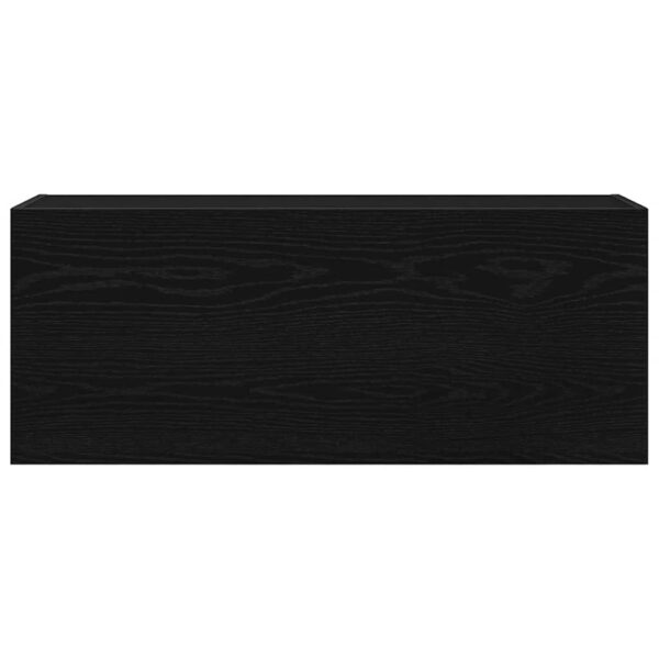 Armário parede p/ casa banho 100x25x40 cm deriv. madeira preto - Image 4