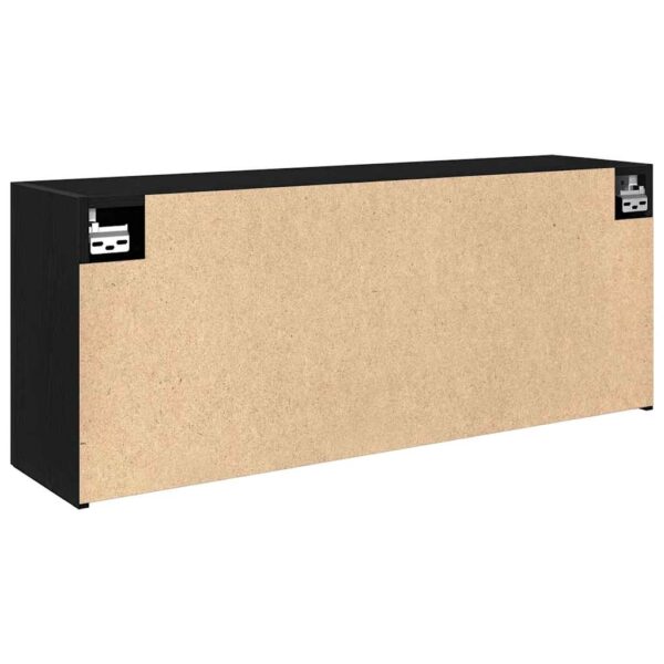 Armário parede p/ casa banho 100x25x40 cm deriv. madeira preto - Image 6