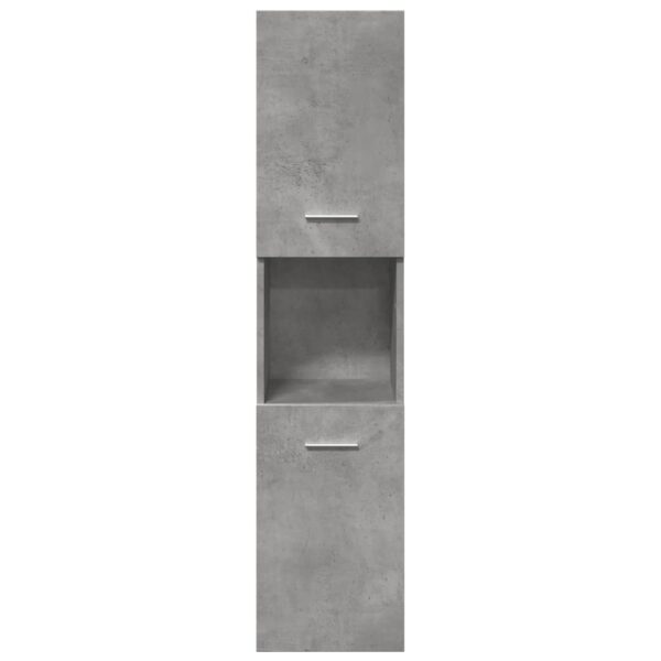 3 pcs conj. móveis casa banho derivados madeira cinza cimento - Image 6