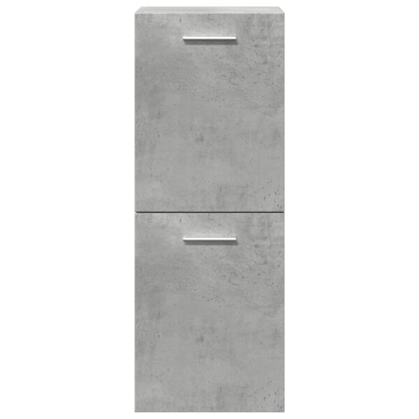 3 pcs conj. móveis casa banho derivados madeira cinza cimento - Image 6