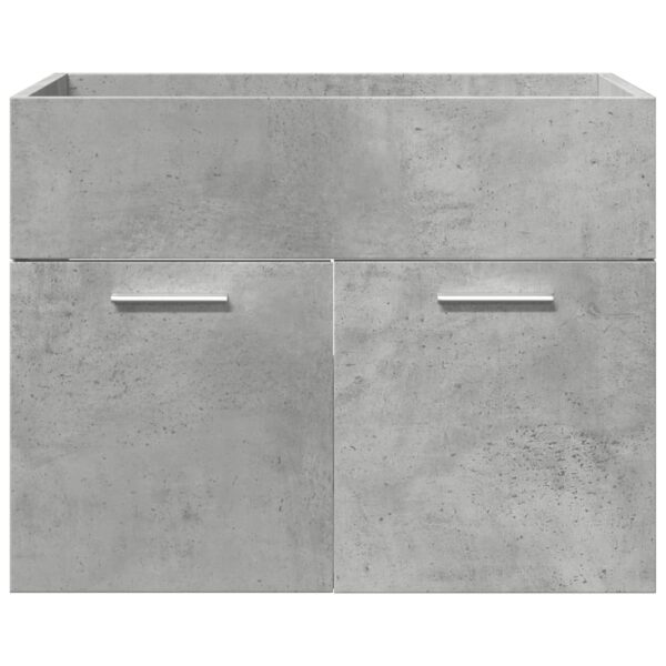 3 pcs conj. móveis casa banho derivados madeira cinza cimento - Image 8