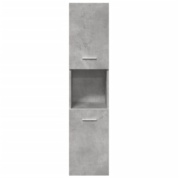 4 pcs conj. móveis casa banho derivados madeira cinza cimento - Image 6