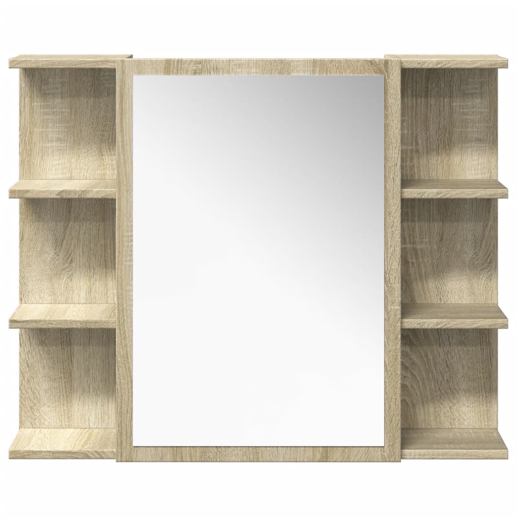 4 pcs conj. móveis casa banho derivados madeira carvalho sonoma - Image 6