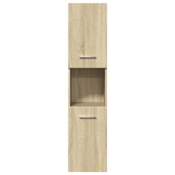 4 pcs conj. móveis casa banho derivados madeira carvalho sonoma - Image 6