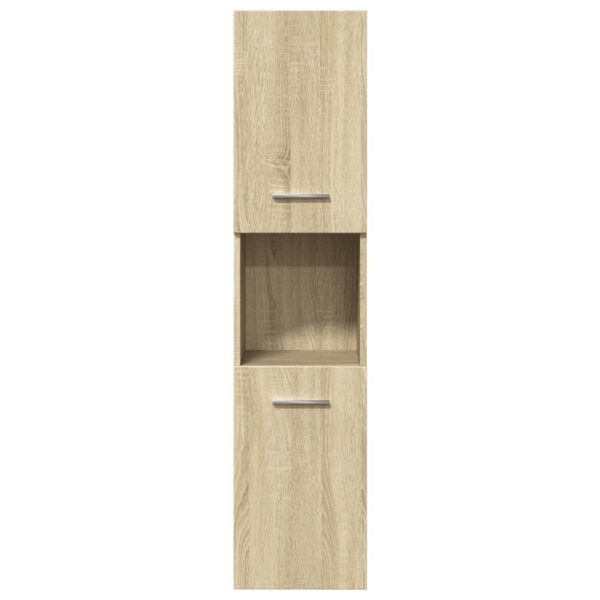 5 pcs conj. móveis casa banho derivados madeira carvalho sonoma - Image 6