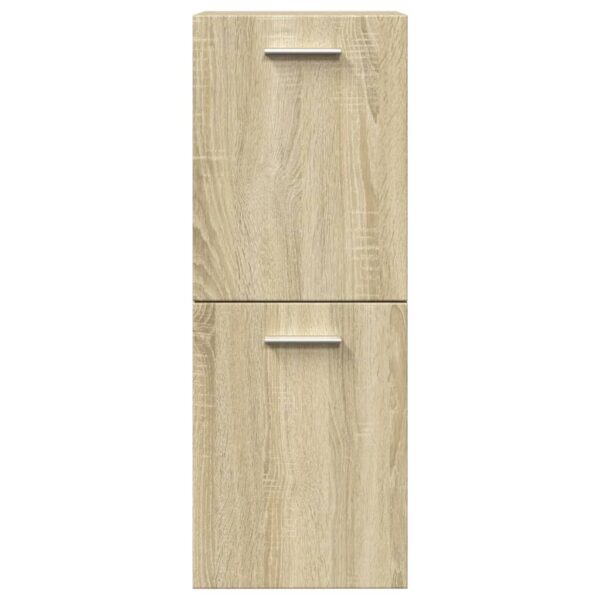 5 pcs conj. móveis casa banho derivados madeira carvalho sonoma - Image 8