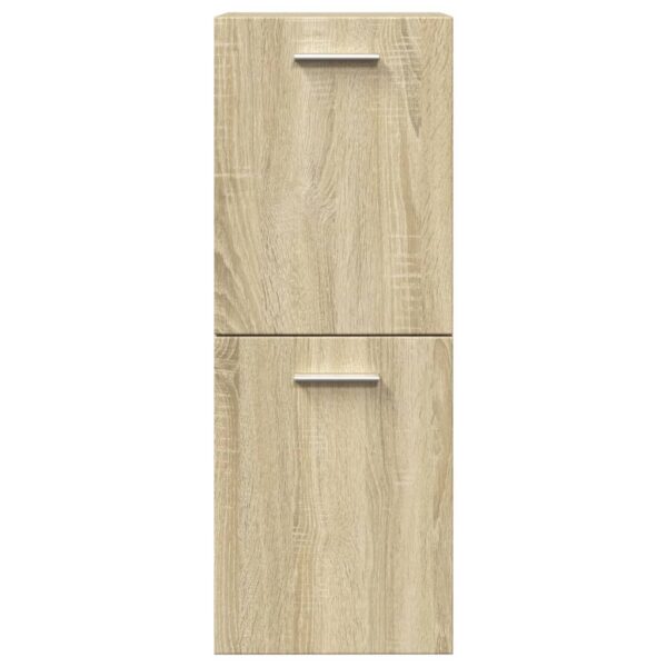 5 pcs conj. móveis casa banho derivados madeira carvalho sonoma - Image 8