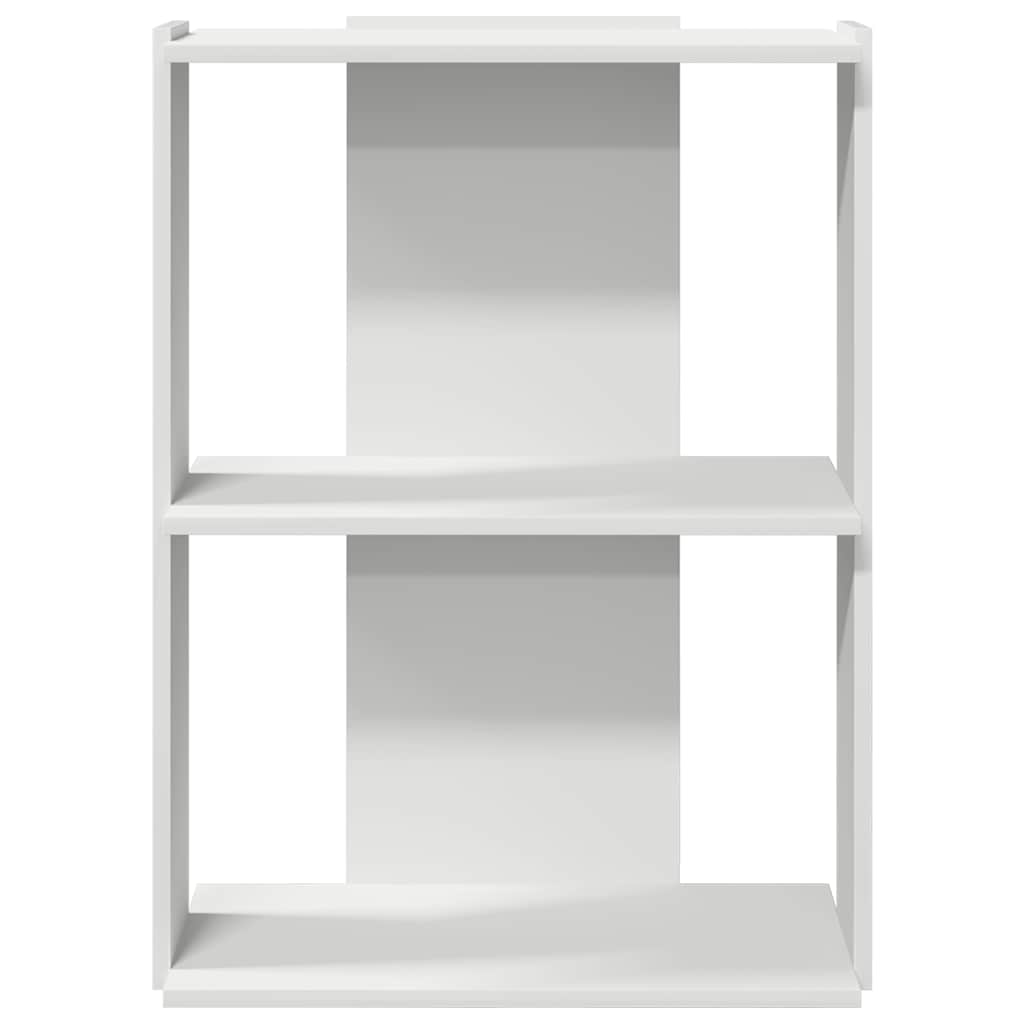 Estante de 3 camadas 60x30x80 cm madeira trabalhada branco - Image 3