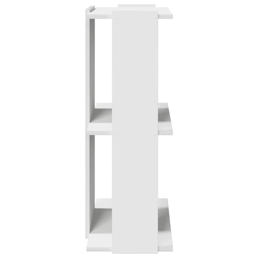 Estante de 3 camadas 60x30x80 cm madeira trabalhada branco - Image 4