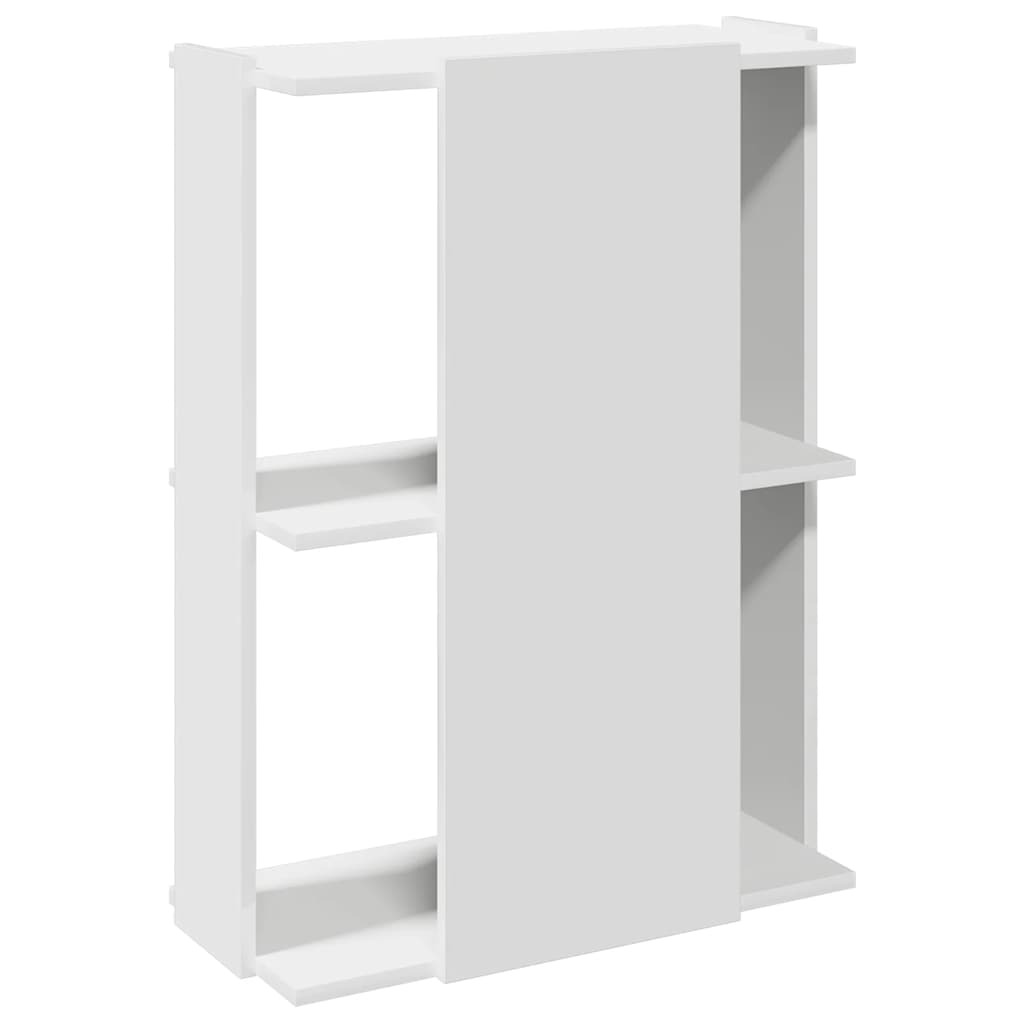 Estante de 3 camadas 60x30x80 cm madeira trabalhada branco - Image 5