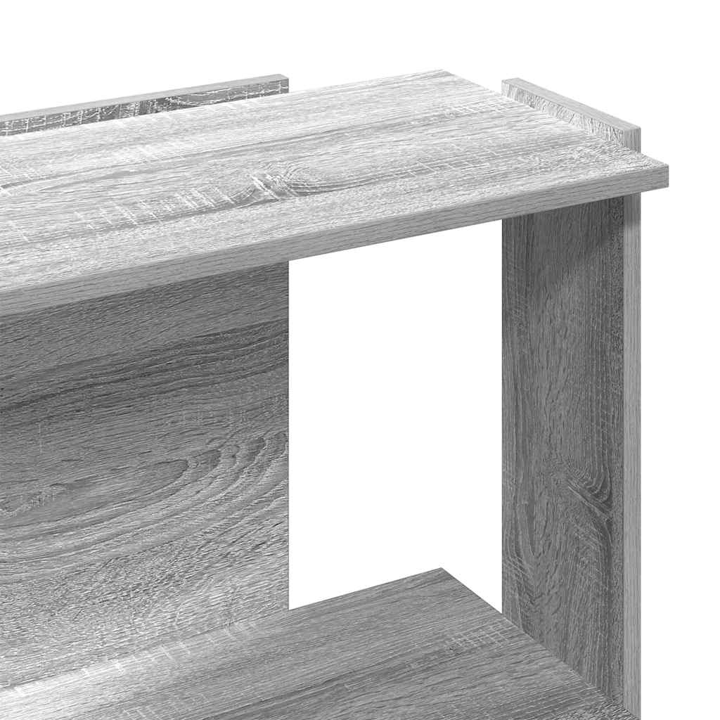 Estante c/ 3 prateleiras derivados de madeira cinzento sonoma - Image 6