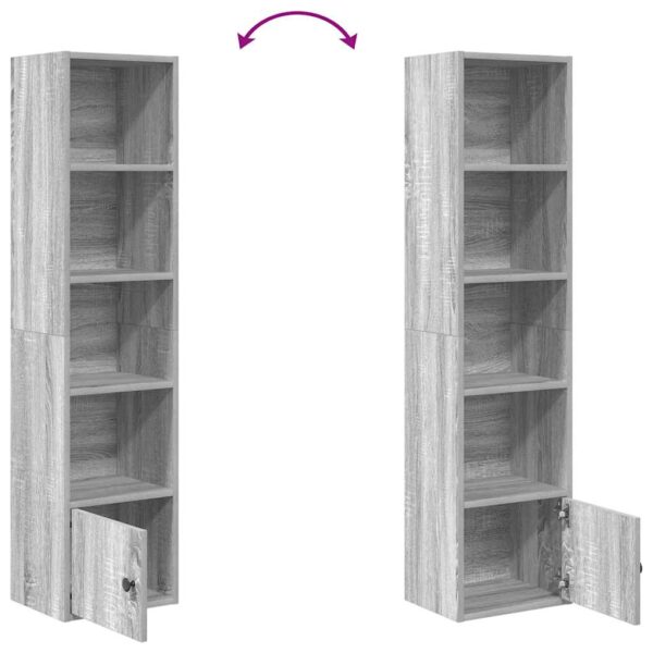 Estante 31x24x127 cm derivados de madeira cinzento sonoma - Image 6