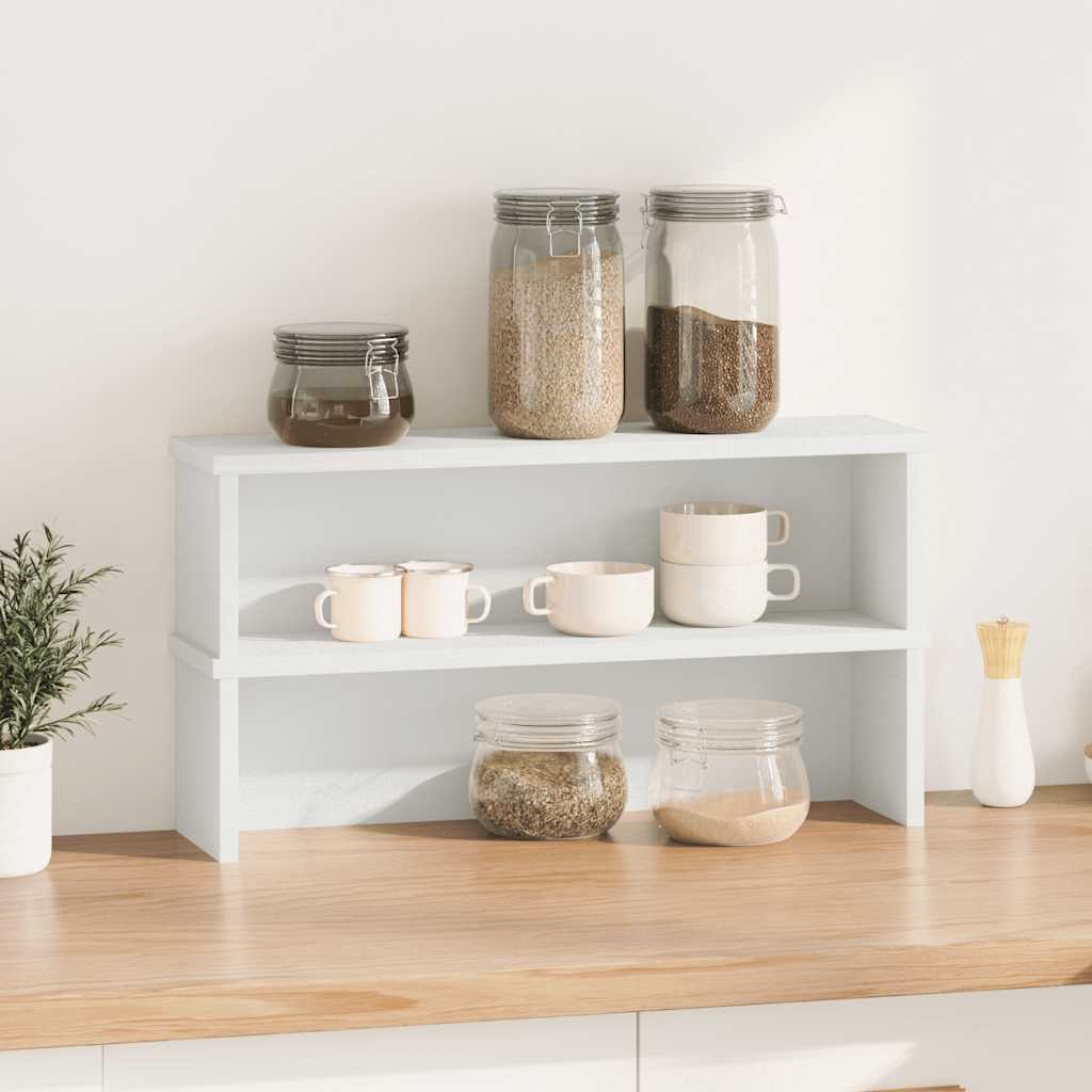 Racks de cozinha empilhável 2 pcs branco 60x15x16 cm - Image 2