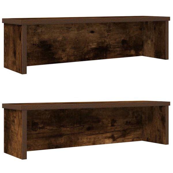 Racks de cozinha empilhável 2 pcs carvalho defumado 60x15x16 cm
