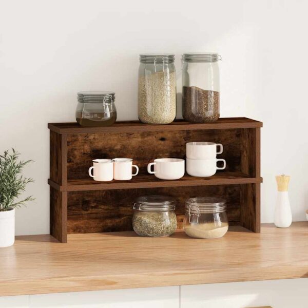 Racks de cozinha empilhável 2 pcs carvalho defumado 60x15x16 cm - Image 2