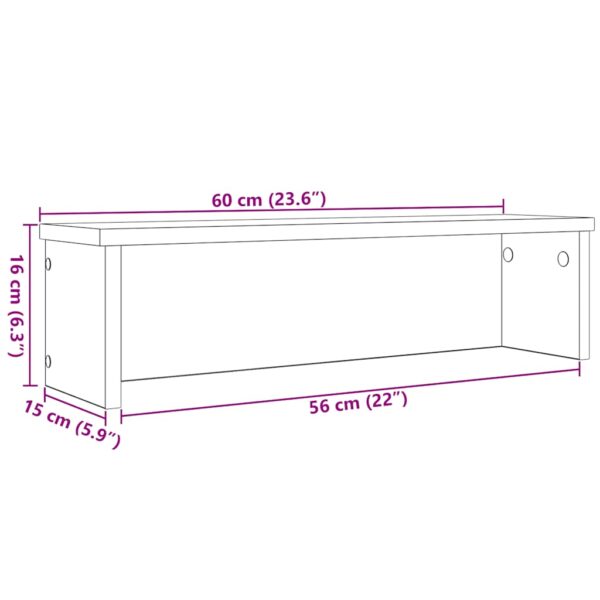 Racks de cozinha empilhável 2 pcs carvalho defumado 60x15x16 cm - Image 9
