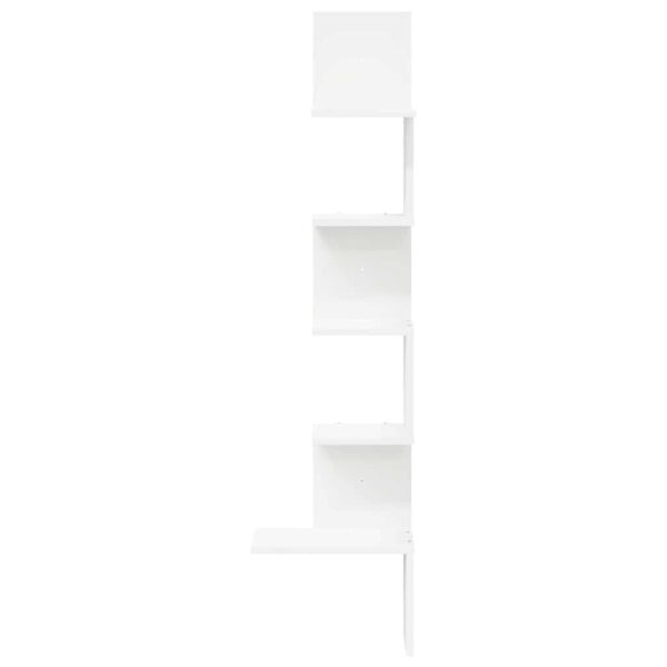 Estante de canto p/ parede contraplacado 32x32x127,5 cm branco - Image 3