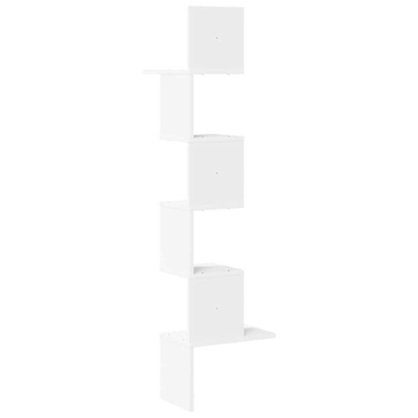 Estante de canto p/ parede contraplacado 32x32x127,5 cm branco - Image 5