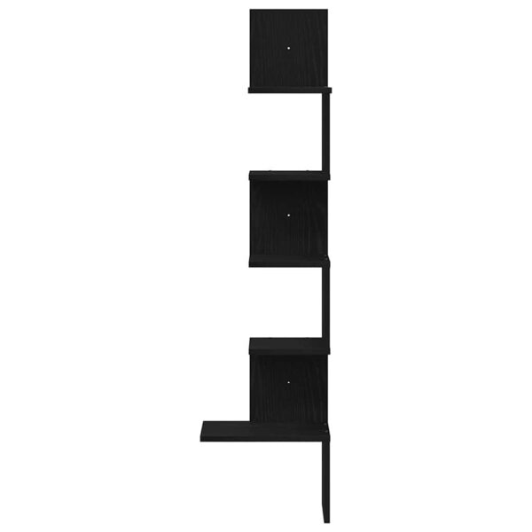 Estante de canto p/ parede 32x32x127,5 cm contraplacado preto - Image 3