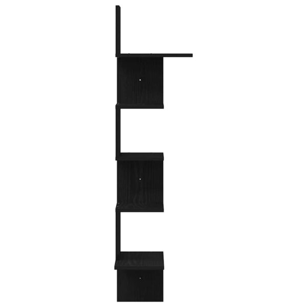 Estante de canto p/ parede 32x32x127,5 cm contraplacado preto - Image 4