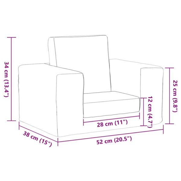 Sofá-cama infantil de pelúcia rosa - Image 9