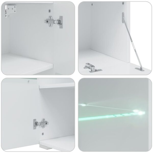 Móveis de TV de 5 pcs iluminação LED madeira carvalho artesanal - Image 11