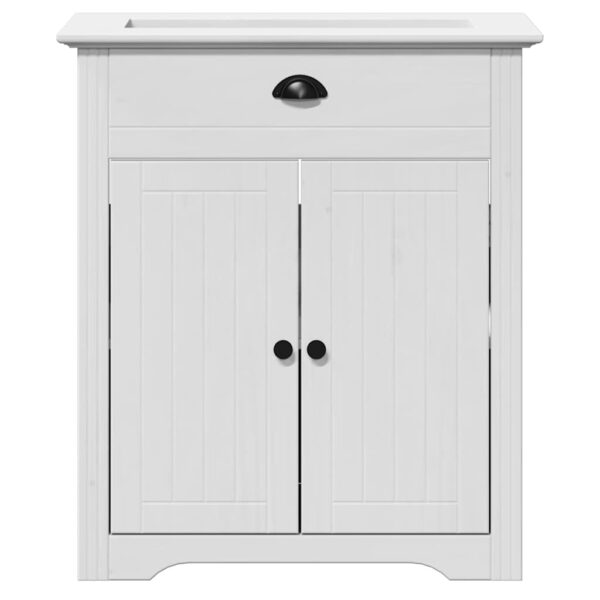 3 pcs conjunto de móveis para WC BODO pinho maciço branco - Image 11