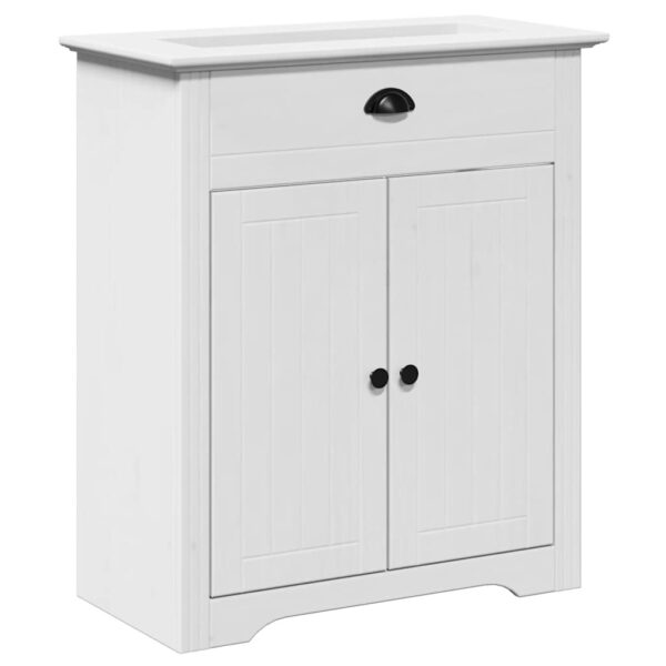 3 pcs conjunto de móveis para WC BODO pinho maciço branco - Image 8