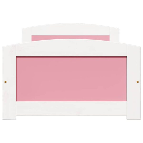 Sofá-cama com 2 gavetas sem colchão 90x200 cm IRUN branco&rosa - Image 6