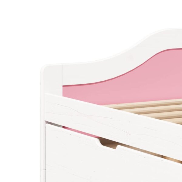 Sofá-cama com 3 gavetas sem colchão 90x200 cm IRUN branco&rosa - Image 8