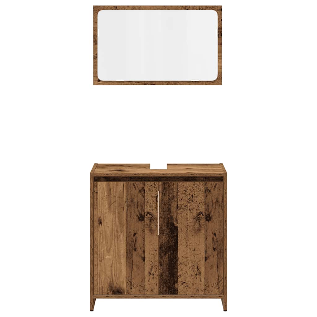 3 pcs conj. móveis casa banho derivados madeira madeira velha - Image 6