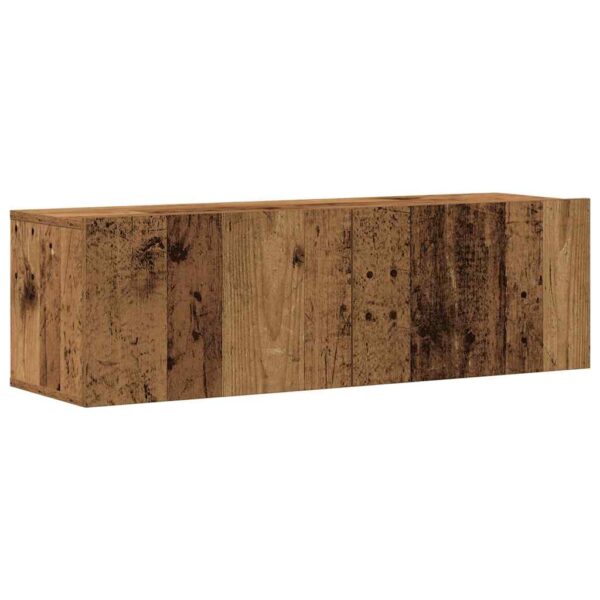 armários de TV montados na parede 8 pcs madeira velha - Image 3