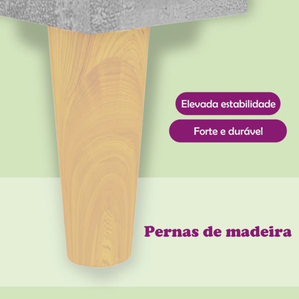 Aparador 69,5x32,5x90 cm madeira processada cinza cimento - Image 8
