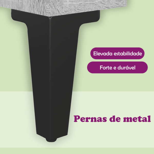 Móvel de TV com pernas em metal 103,5x35x50 cm sonoma cinzento - Image 9