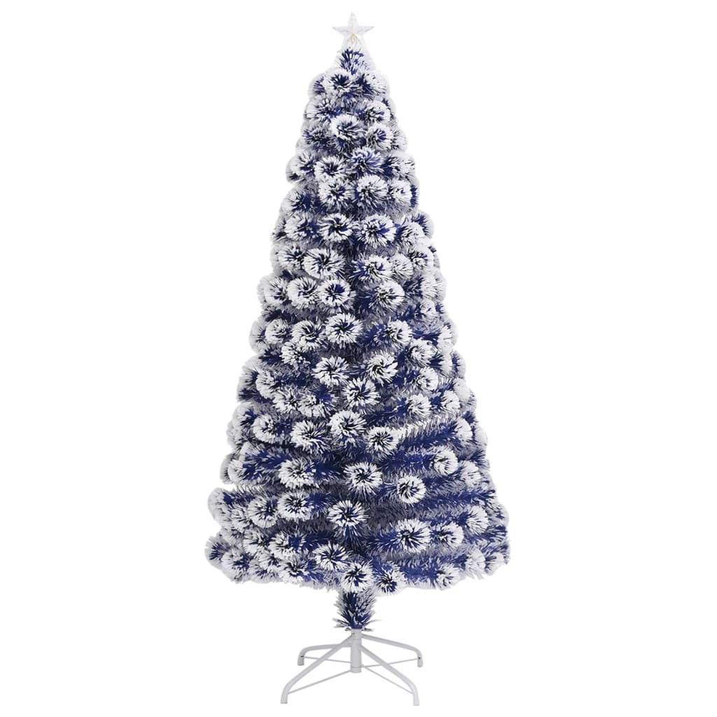 Árvore Natal artificial pré-iluminada fibra ótica branco/azul - Image 3