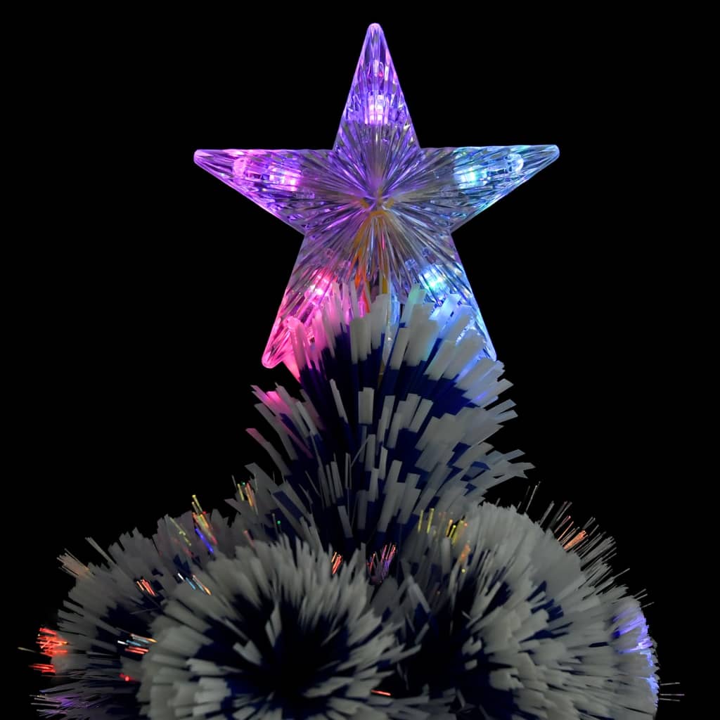 Árvore Natal artificial pré-iluminada fibra ótica branco/azul - Image 4