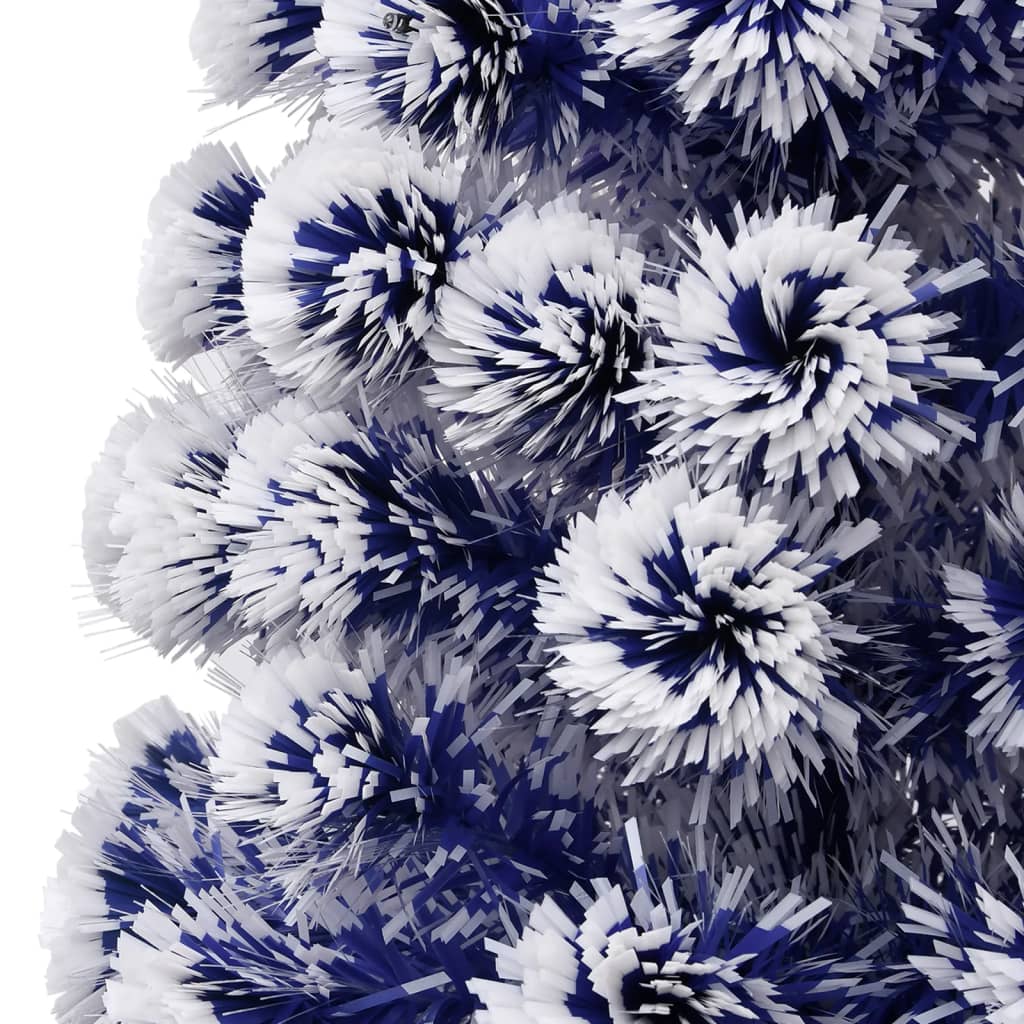 Árvore Natal artificial pré-iluminada fibra ótica branco/azul - Image 6