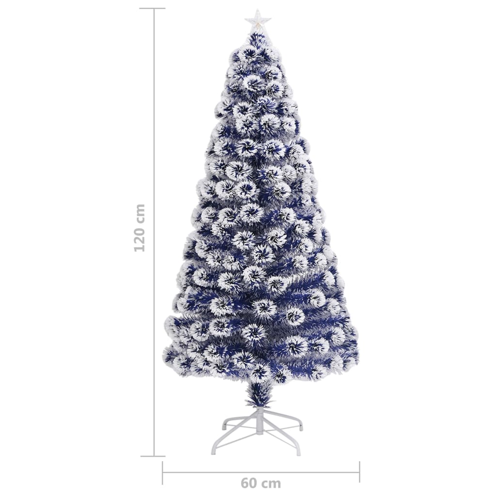 Árvore Natal artificial pré-iluminada fibra ótica branco/azul - Image 9