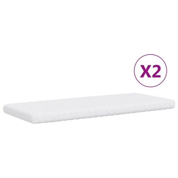 Sofá-cama com gavetão e colchões 80x200 cm veludo azul - Image 5