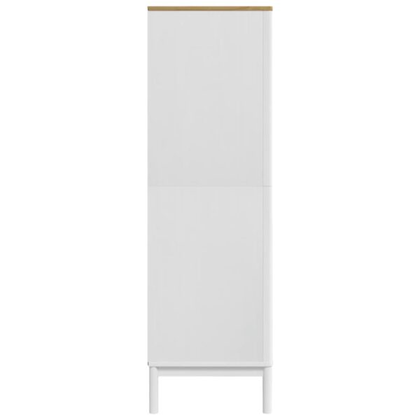 Roupeiro FLORO 77x53x171 cm madeira de pinho maciça branco - Image 5