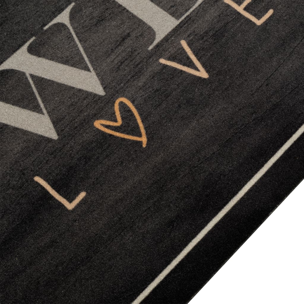 Tapete de cozinha lavável 60x300 cm veludo texto café - Image 3