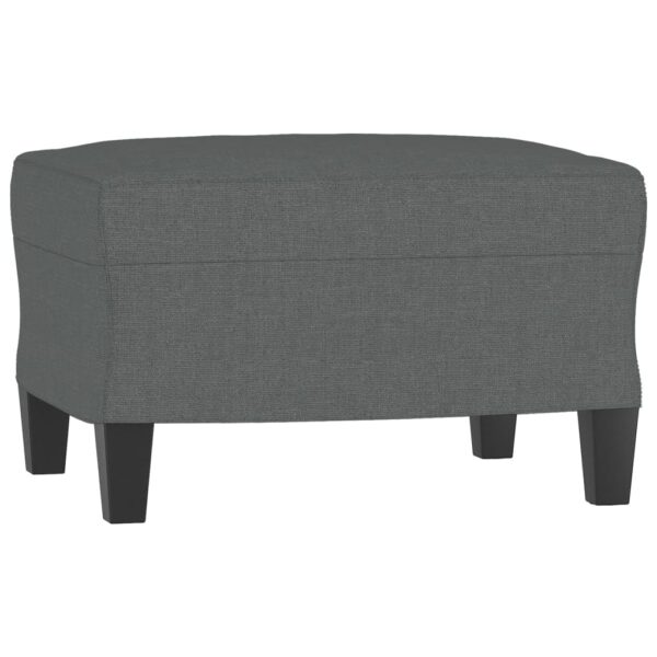 Poltrona com apoio de pés 60 cm tecido cinzento-escuro - Image 4
