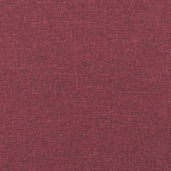 Sofá de 3 lugares com apoio de pés 180 cm tecido vermelho tinto - Image 7