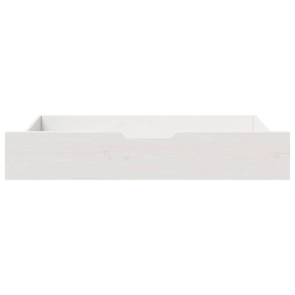 Gavetas para cama 2 pcs 95x55x16 cm pinho maciço branco - Image 3