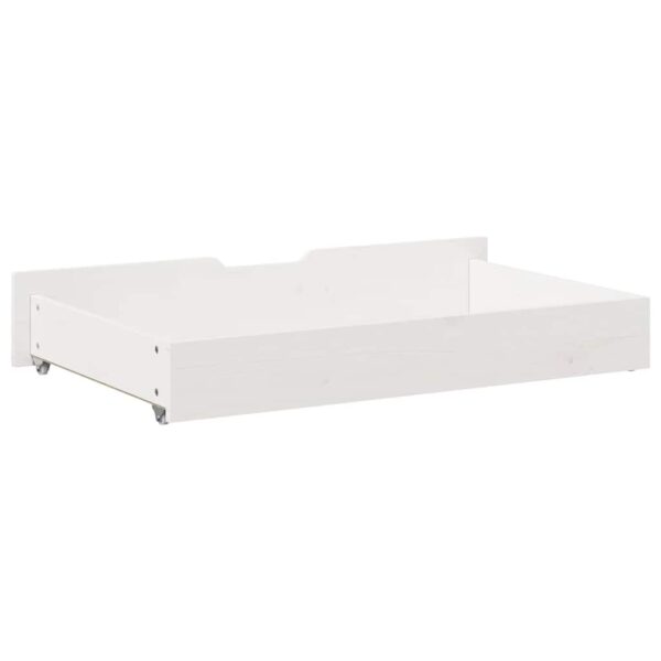 Gavetas para cama 2 pcs 95x55x16 cm pinho maciço branco - Image 6