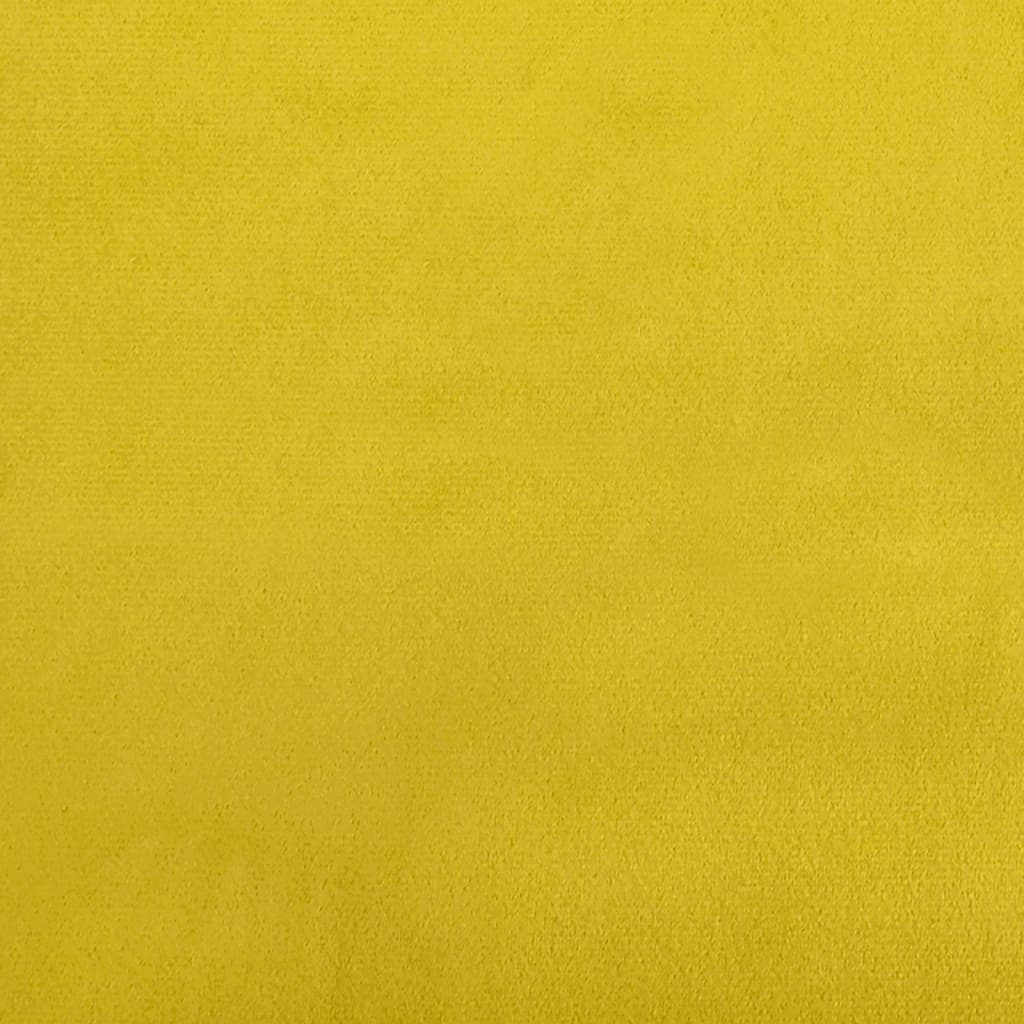 Sofá de 3 lugares com apoio de pés 180 cm veludo amarelo - Image 5